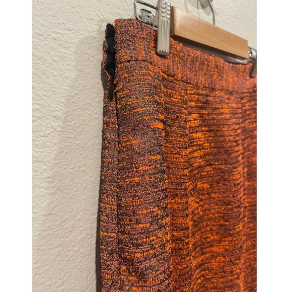 HUNTER DIXON Orange Midi Pencil Skirt - Picture 3 of 5